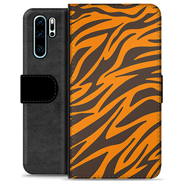 Huawei P30 Pro Premium Portemonnee Hoesje - Tijger