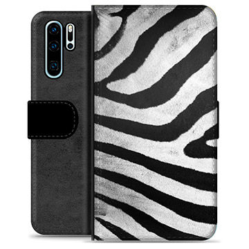 Huawei P30 Pro Premium Portemonnee Hoesje - Zebra