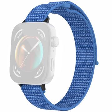 Huawei Watch Fit 3 Nylon Bandje met Klittenbandsluiting - Blauw