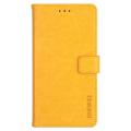 Idewei iPhone 14 Wallet Hoesje met Magnetische Sluiting - Geel