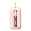 Joyroom JR-L012 kleurrijke 10000mAh Power Bank - USB-C & Lightning kabel, 22.5W - Roze