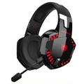 KOTION EACH G2000PRO Bluetooth 5.2 Over-Ear Draadloze Hoofdtelefoon 7.1 HiFi Stereogeluid Bedrade Gaming Hoofdtelefoon - Zwart+Rood