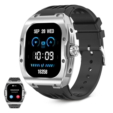 Ksix Hero Smartwatch met AMOLED-scherm, sport- en gezondheidsmodi - IP68 - Zwart