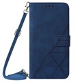 Line Series Samsung Galaxy S22+ 5G Wallet Case - Blauw