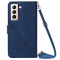 Line Series Samsung Galaxy S22+ 5G Wallet Case - Blauw