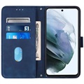 Line Series Samsung Galaxy S22+ 5G Wallet Case - Blauw