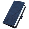 Line Series Samsung Galaxy S22+ 5G Wallet Case - Blauw