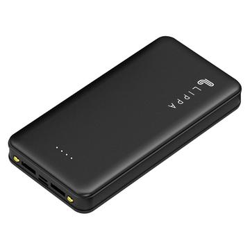 Lippa 20000mAh Power Bank met 2x USB-A poorten - Zwart