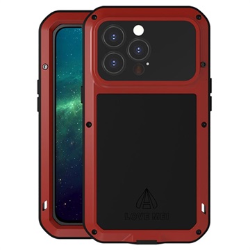 Love Mei Powerful iPhone 13 Pro Hybrid Case - Rood