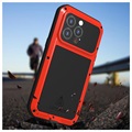 Love Mei Powerful iPhone 13 Pro Hybrid Case - Rood