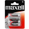 Maxell R14/C Zink-koolstofbatterijen - 2 stuks.