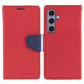 Mercury Goospery Fancy Diary Samsung Galaxy S24 Portemonnee Hoesje - Rood