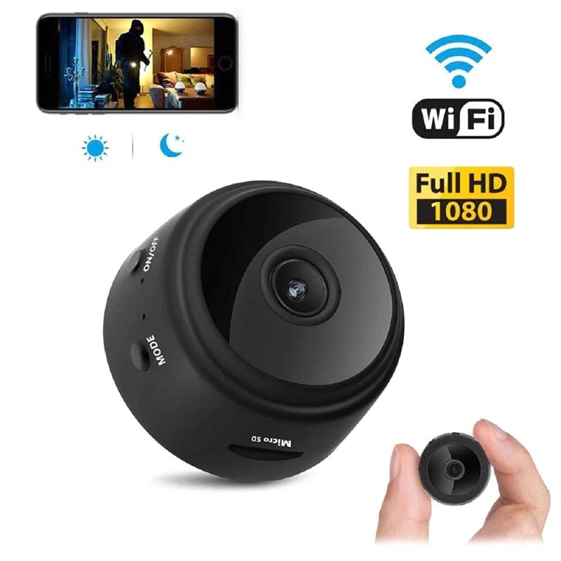 Rubber staan Betrokken Mini Magnetische Full HD Home Security Camera - WiFi, IP - Zwart
