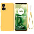 Motorola Moto G04/G24 Liquid Siliconen Hoesje - Geel