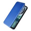 Motorola Moto G62 5G Flip Cover - Koolstofvezel - Blauw