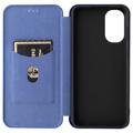 Motorola Moto G62 5G Flip Cover - Koolstofvezel - Blauw