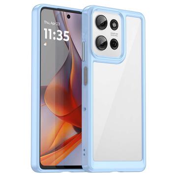 Motorola Moto G75 Anti-Shock Hybride Hoesje - Blauw