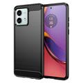 Motorola Moto G84 Geborsteld TPU Hoesje - Koolstofvezel