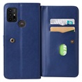 Multi-Card Slot Motorola Moto G10/Moto G30 Wallet Case - Blauw