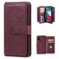 Multi-Card Slot Motorola Moto G10/Moto G30 Wallet Case - Wijnrood