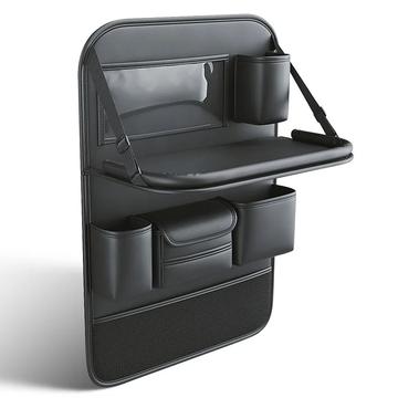 Multifunctionele Organizer voor de Achterbank van de Auto met Opklapbare Tafel - Zwart