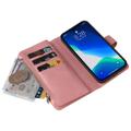 Multifunctionele serie iPhone 14 Pro Max Wallet Case - Roze