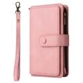 Multifunctionele serie iPhone 14 Pro Max Wallet Case - Roze