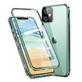 iPhone 11 Magnetisch Cover met Gehard Glas - Groen