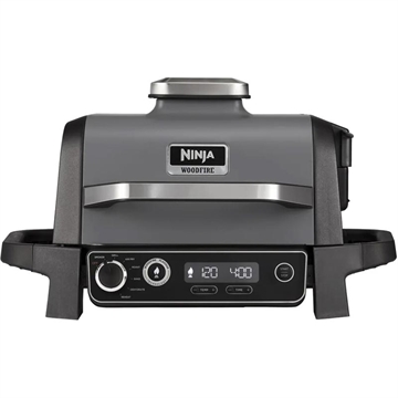 Ninja OG701EU Houtvuur Elektrische BBQ Grill & Rookoven - Grijs / Zwart