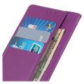 Nokia C21 Plus Wallet Case met Magnetische Sluiting - Paars