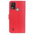 Nokia C21 Plus Wallet Case met Magnetische Sluiting - Rood