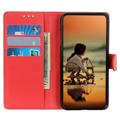 Nokia C21 Plus Wallet Case met Magnetische Sluiting - Rood