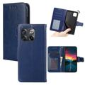 OnePlus 10T Wallet Hoesje met Magnetische Sluiting - Blauw