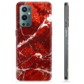 OnePlus 9 Pro TPU Hoesje - Rood Marmer