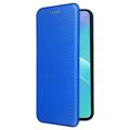 OnePlus Nord 2T Flip Case - Koolstofvezel - Blauw