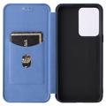 OnePlus Nord 2T Flip Case - Koolstofvezel - Blauw