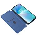 OnePlus Nord 2T Flip Case - Koolstofvezel - Blauw