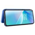 OnePlus Nord 2T Flip Case - Koolstofvezel - Blauw