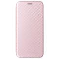 OnePlus Nord 2T Flip Case - Koolstofvezel - Rose Goud