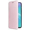 OnePlus Nord 2T Flip Case - Koolstofvezel - Rose Goud