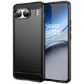 OnePlus Nord 4 Geborsteld TPU Hoesje - Koolstofvezel - Zwart