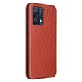 OnePlus Nord CE 2 Lite 5G Flip Case - Koolstofvezel - Oranje