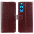 OnePlus Nord CE4 Lite/Oppo K12x Wallet Case met Magnetische Sluiting - Bruin