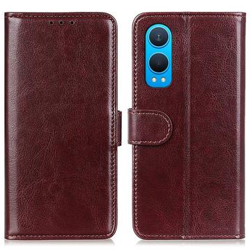 OnePlus Nord CE4 Lite/Oppo K12x Wallet Case met Magnetische Sluiting - Bruin