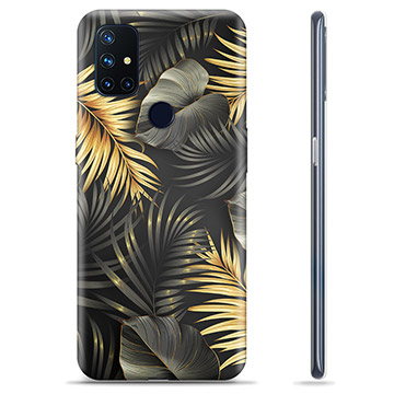 OnePlus Nord N10 5G TPU Hoesje - Gouden Bladeren