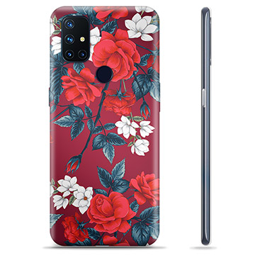 OnePlus Nord N10 5G TPU Hoesje - Vintage Bloemen