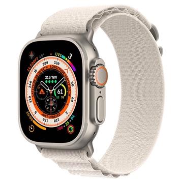 Apple Watch Ultra/8/SE (2022)/7/SE/6/5/4 Alpine-bandje MQE73ZM/A - 49mm, 45mm, 44mm - L (Geopende verpakking - Uitstekend) - Sterrenlicht