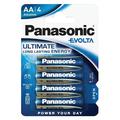 Panasonic Evolta LR6/AA Alkaline batterijen - 4 stuks.