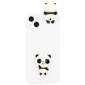 3D Cartoon iPhone 14 Plus TPU Hoesje - Witte Panda