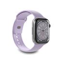 Apple Watch Series Ultra 2/Ultra/10/9/8/SE (2022)/7/SE/6/5/4/3/2/1 Puro Icon Siliconen Band - 49mm/46mm/45mm/44mm/42mm - Lavendel